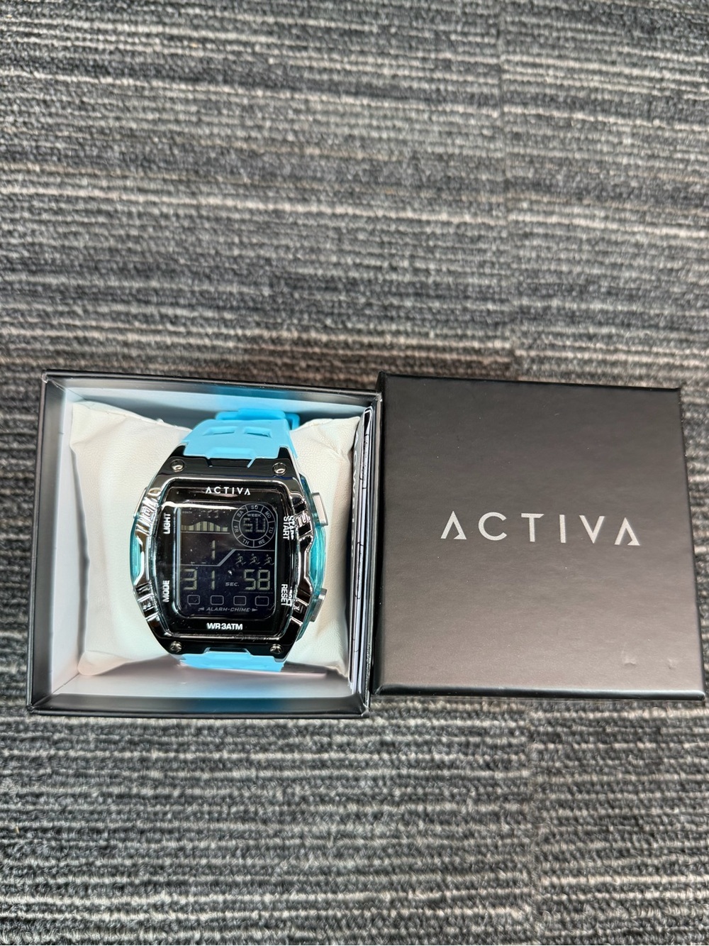 Ativa X Invicta Digital Essentials 45mm Sport Watch with Black Dial New in Box